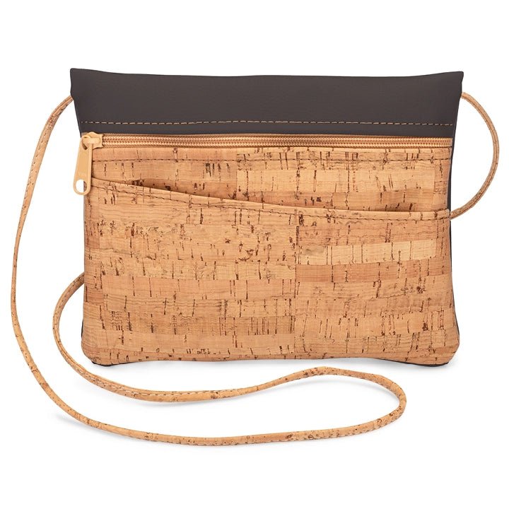 2-in-1 Cross Body + Hip Bag | Rustic Cork + Vegan Faux Leather - Gentle Nudges