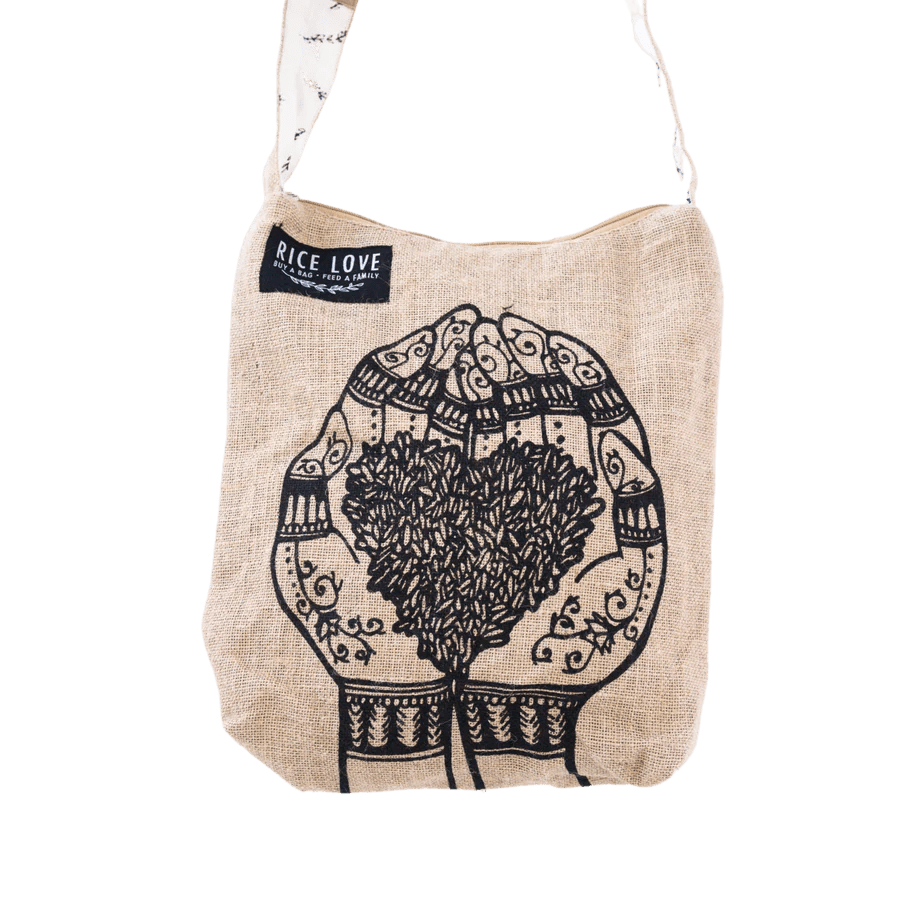 Rice Love Artist Series Crossbody Tote - Gentle Nudges