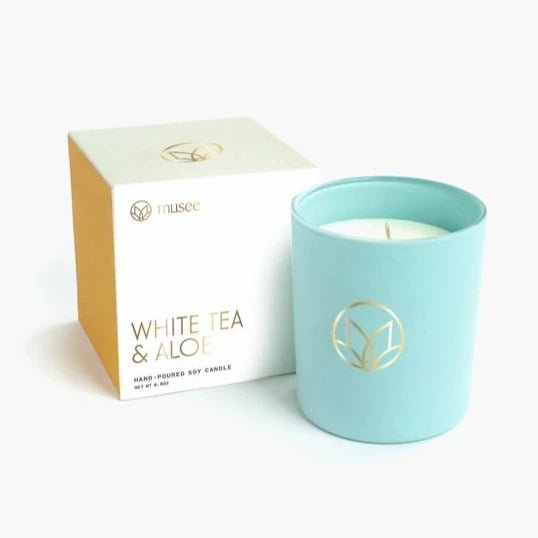 White Tea and Aloe | Handcrafted Soy Candle - Gentle Nudges